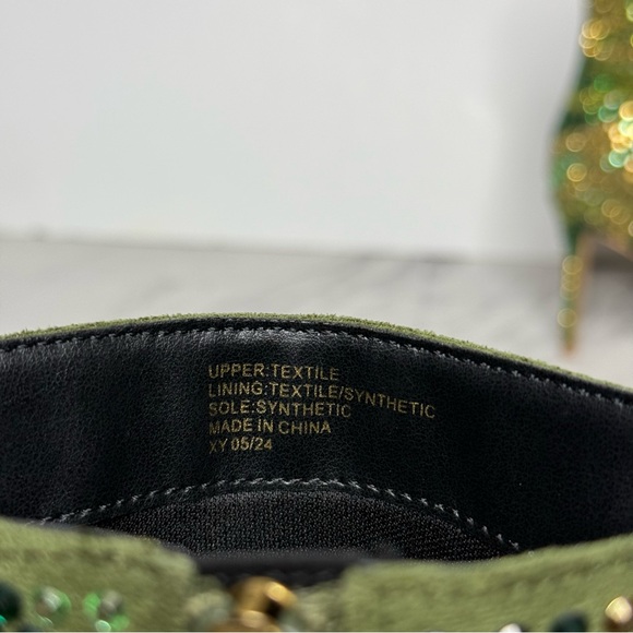 Kurt Geiger Belgravia Camo Rhinestone Pointy Toe Heeled Bootie 36.5 - Picture 12 of 15